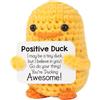 Generic Inspirational Positive Crochet Duck con carta fatta a mano Emotional Duck Energy Duck Doll for il rallegria Regali di compleanno di supporto for donne amici di uomini colleghi (K)