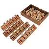 LOGOPLAY Ramino, Gioco di Società, Gioco di Piazzamento Con 108 Pezzi In Un Design Molto Nobile in Legno Di Samena E Hevea (Multicolore)