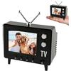Generic Mini TV retrò, Pixel Pocket Tiny TV, finta casa delle bambole con 8 GB di spazio di archiviazione, supporto USB di caricamento video, antenna girevole a 180°, durata della batteria 180 minuti, scala 1