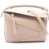 LOEWE Puzzle Edge Mini Borsa a Spalla A510P88X605541 Pelle Beige NUOVA Donna