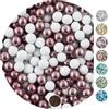 EinsSein 1kg Confetti perle di cioccolato Mix 1 cm bianco-rosa - matrimonio battesimo nascita comunione confettata cresima nascita confettis alla laurea decorazioni bimba bomboniere senza mandorla