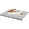 JurciCat 30X40Cm Tagliere In Acciaio Inox Alimentare Per Impastare Tagliare e Cuocere Piano da Cucina Con Bordo Arresto Utilizzabile Anche Come Tagliere Per Pasta Cucine Bar e Ristoranti