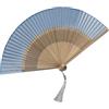 GFM® FLSLK-F78-HLNL-ch) - Ventagli cinesi pieghevoli in seta di bambù per estate, matrimonio, bomboniera, ecc. (F78-Light Blue)