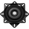 QUARKZMAN 6.5 Sgabello Girevole di Ricambio, Girevole a 360° Lazy Susan, Piastra di Montaggio Base Girevole a Sfera Semi-Quadrata per Poltrona Reclinabile o Tavolo, Nero (160x1.5mm)