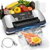 OidoZac Macchina per sottovuoto professionale (95 kPa) per alimenti - Vacuum Sealer 12 in 1 con doppia saldatura, sistema Easy-Lock, taglierina integrata e vassoio antigoccia rimovibile