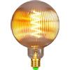 TIANFAN Edison LED Bulb G125 Big Globe Ripple Amber Glass 4W Dimmabile E27 Adattamento Specialità Lulbo decorativo 2000kelvin
