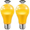 Vanpus 2 Pezzi E27 LED Lampa con Sensore di Movimento, Filamento Bianco Caldo 2700K 9W Controllo Luce Radar - Rilevamento Automatico: Accensione/Spegnimento Luce Gialla