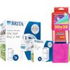 AD TREND Brita Kit Completo : 1 Sistema Filtrante On Tap (con incluso 1 Filtro)+ 1 Filtro di Ricambio + 5 panni Microfibra
