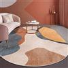 LONGSAO Ovale Home Tappeto Moderno Tappeto Area Tappeto Soggiorno Grande Tappeto Patchwork geometrico marrone grigio irregolare，70 x 100 cm