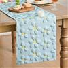 Artoid Mode Morbido peluche velluto finta pelliccia blu margherita primavera runner da tavolo estate cucina tavolo vacanza decorazione festa 33 x 183 cm
