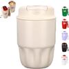 FlyShangUgo Coffee Vacuum Flask, Portable Cup for Daily Commute, Stainless Steel Insulated Insulation Vacuum Mug with Lid and Handle, Travel Bottles for Hot and Cold Beverages (B-260ml)