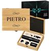 Maverton Cavatappi Elettrico per Vino + Apribottiglie Birra - Set da 6 Pezzi - Personalizzazione con Stampa - Scatola in Legno di Bambù - dimensioni 27x22x7 cm - per Lui - Nome