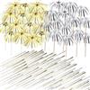 Allazone 200 Pz Fuochi D'artificio Cocktail Decorativi, 23CM Oro Argento Fuochi D'artificio Cake Topper Cocktail Bevande Feste Decorazione per La Decorazione Di Torte, Forniture per Feste