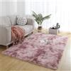 Hearda Nordico Sfumato Tappeto Salotto Peloso,Tappeto Camera da Letto Soffice Lavabile,Tappeti Scendiletto Tappeto Corridoio,Carpet per Salotto,Cameretta e Decorazione Casa (Rosa,100x160cm)