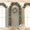 Lergas Ghirlanda di Natale con illuminazione, 5M decorazione natalizia Ghirlanda con 50 luci LED, Ghirlanda illuminata alimentata a batteria per albero di Natale, scala, decorazione natalizia per interni ed