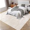 LuxFocus Tappeto moderno per soggiorno 200x290cm, tappeto lavabile per camera con motivi testurizzati uniformi, tappeto antiscivolo pieghevole per ufficio sala da pranzo, beige