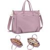 GOLF SUPAGS Borsa Tote per Laptop da 15 Pollici, Borsa a Tracolla per Computer Borsas da Lavoro Grande per Donna, Custodia per Laptop Borsas Elegante per Viaggi D'affari (Viola Rosato)