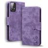 TEDTIKJT Custodia per Samsung Galaxy A24 4G Premium Pelle PU Flip Libro Portafoglio Magnetica Cover con Card Slot Supporto Funzione Cover per Samsung Galaxy A24 4G, Viola Gatto