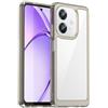Generico Custodia compatibile con Oppo A60 5G CPH2683 / A40 CPH2669 / A40M CPH3669 / A3x 4G / A3 5G / A3 4G COVER back case matte slim protezione in plastica rigida con cornice GEL SILICONE (Cornice Grigio)