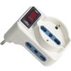 A2ZWORLD Adattatore Triplo con Interruttore 2 Prese Bipasso 10A/16A + 1 Universale, Spina Elettrica Angolare 10A 2P+T (1 Pezzo)