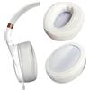 V-MOTA Cuscinetti auricolari di ricambio compatibili con cuffie Sennheiser HD300 HD400S HD4.20 HD4.20S HD4.30 HD4.30I HD4.30G HD4.40 HD4.50, parti di ricambio in cotone (similpelle bianca)