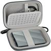 GWCASE Custodia compatibile con Samsung T9/T7/T7 Shield SSD portatile da 1 TB, 2 TB, 4 TB, disco rigido esterno, organizer da viaggio per unità a stato solido e cavo USB (solo scatola) (grigio)