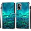 Feyten Cover per Xiaomi Redmi Note 10 4G /Note 10S, Custodia in Pelle Xiaomi Redmi Note 10 4G /Note 10S, Flip Custodia Pelle PU con [Magnetica][Supporto Stand] Cover a Libro Portafoglio (Aurora)