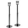 RICOO Supporto per Altoparlanti LH073 Supporti da terra per casse acustiche Supporto da Pavimento per SONOS ONE (SL) Stabile Stand con Gestione Cavi Integrata 1182 x 265 x 265 mm Set di 2, Nero