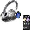 MorningBlues VWS X1 - Cuffie Bluetooth over-ear wireless, con cancellazione del rumore, con driver Jamo da 40 mm, doppio touchscreen OLED, controllo app, 60 ore di riproduzione, argento
