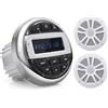 Liwogi Marina Radio con Casse per Barca Impermeabile, Lettore MP3 FM/Am Radio Ricevitore per Marine Yacht, Stereo Barche Camper LKW SUV
