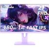 FYHXele Monitor da gioco viola 27 pollici 1080P 180hz FHD (1920X1080) IPS 1ms MPRT 16:9, compatibile con PC, supporto 144hz/165hz/180hz, AMD Freesync Premium, DisplayPort, HDMI e montaggio VESA