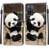 Feyten Cover per Oppo A55 5G/A54 4G/A53s 5G/A16 4G, Custodia in Pelle Oppo A55 5G/A54 4G/A53s 5G/A16 4G, Flip Custodia Pelle PU con [Magnetica][Supporto Stand] Cover a Libro Portafoglio (Panda)