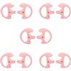HYSHIKRA Auricolari di ricambio morbidi per cuffie acustiche per kit audio Walkie Talkie Coil Tube, 5 paia (rosa 2, M)
