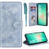 ivencase Custodia in pelle per Samsung Galaxy A26 5G e pellicola protettiva pieghevole di alta qualità, scomparto per carte di credito, in pelle PU, supporto compatibile con Samsung A26 5G, blu cielo