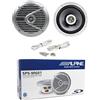 Generico KIT SET PER ALPINE SPS-M601 2 altoparlanti coassiali a 2 vie marini, da 16,5 cm 165 mm 6,5 impermeabili water proof 35 watt rms 110 watt max 4 ohm, piscina barca mare, a coppia + accessori omaggio