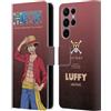 Head Case Designs Licenza Ufficiale One Piece Monkey D. Luffy Arte Grafica Custodia Portafoglio in Pelle Compatibile con Samsung Galaxy S22 Ultra 5G