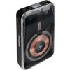 GBC Power Bank Wireless 10000mAh, Display LED, 3 Porte USB + Ricarica Wireless 5W, Cavi Integrati Type-C/Lightning/USB-A, Nero