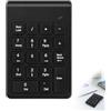 Zuahaly Tastiera digitale a 18 tasti inclinata tastierino numerico senza fili ergonomico 2,4 GHz con ricevitore USB, 15 ° per un uso confortevole portatile e compatibile con PC, laptop