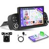 Motorsi Autoradio Android 4G+64G per Fiat Panda 2013-2020, Motorsi Stereo Radio Quad-Core Android 15 iOS Carplay Single Din, 32EQ, GPS, Bluetooth 5.0, Interfaccia utente WiFi, Radio FM/RDS