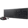 LENOVO Essential Wireless Keyboard and Mouse Combo - German, Black