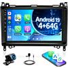 Zomolither 4G+64G Android 13 Autoradio per Mercedes Benz Sprinter W906 W639 B200 AB Classe W169 W245 2008-2011 con Carplay Android Auto Mirror Link 9" schermo Navi GPS BT WiFi FM/RDS SWC+Rear view camera