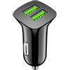 Generic Caricabatterie USB portatile da auto, adattatore USB per auto, ricarica rapida, design compatto, per auto, SUV, camion, viaggi su strada, viaggi, campeggio, uso quotidiano