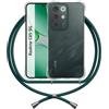 ANFAIRLACE Cover Cordino Compatibile con Realme C85 5G, Custodia Trasparente TPU Morbido Silicone Regolabile Antiurto Collana Chiaro Case, Verde