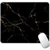 artslion Tappetino per mouse decorativo 24x20 cm - Superficie liscia e base in gomma antiscivolo per ufficio, casa e gaming Crepe nere e dorate Motivi