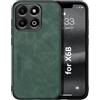 Kepuch Silklike Cover per Honor X6B - Custodia Case Piastra Metallica Incorporata per Honor X6B - Verde