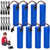 DAJASD Batteria, 6 pezzi 3.7 Volt, batteria agli ioni di litio 1200 mAh, ricaricabile con spina SM-2P e caricatore USB, batteria per auto telecomandata, robot
