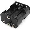 uxcell sourcingmap Doppio Lato Caricato A Molla 6 x 1.5 V AA Portabatterie Custodia Box