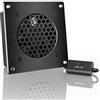 AC Infinity AIRPLATE S1, Quiet Cooling Fan System 4 with Speed Control, for Home Theater AV Cabinet