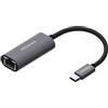 AISENS Convertitore USB3.1 Gen1 USB-C A Ethernet Gigabit 10/100/1000 Mbps. Grigio. 15 cm