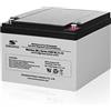 SSSUNSTONEPOWER Sunstone, batteria AGM 12 V, 26 Ah, senza manutenzione, batteria al piombo, resistente ai cicli, per UPS di alimentazione di emergenza, illuminazione impianto PV